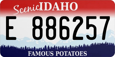 ID license plate E886257