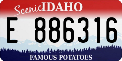ID license plate E886316