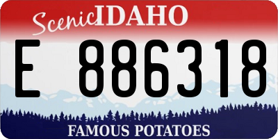 ID license plate E886318