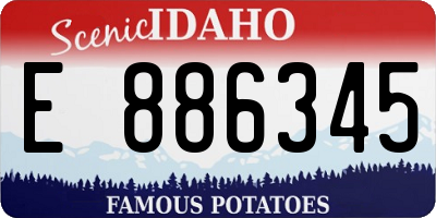 ID license plate E886345