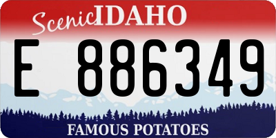 ID license plate E886349