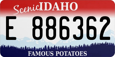 ID license plate E886362