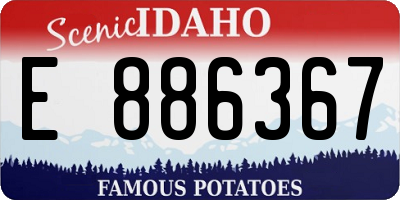 ID license plate E886367
