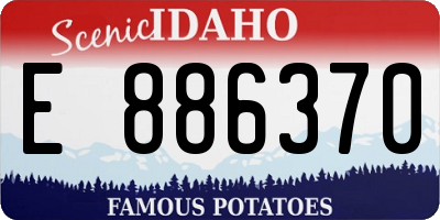 ID license plate E886370
