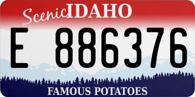 ID license plate E886376