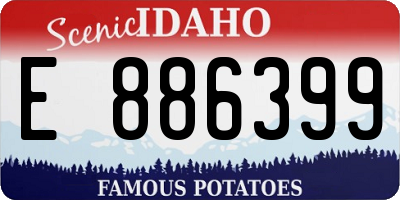 ID license plate E886399