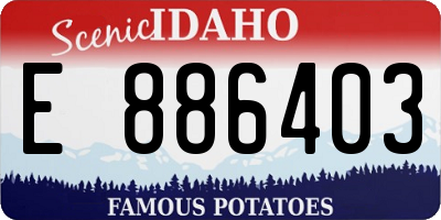 ID license plate E886403