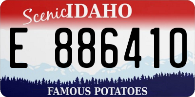 ID license plate E886410
