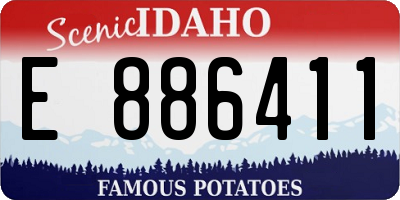 ID license plate E886411