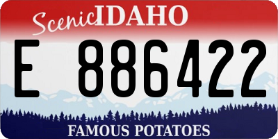 ID license plate E886422
