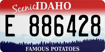 ID license plate E886428