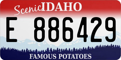 ID license plate E886429