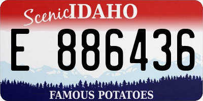 ID license plate E886436