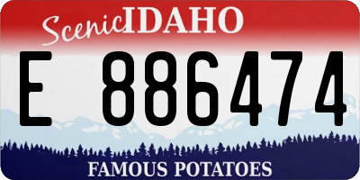 ID license plate E886474