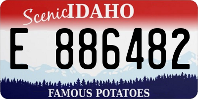 ID license plate E886482