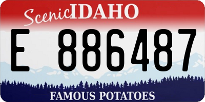 ID license plate E886487