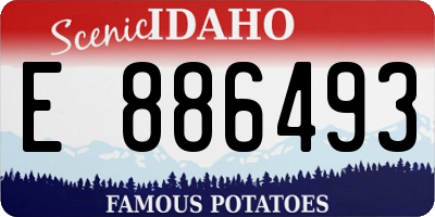 ID license plate E886493