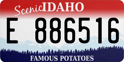 ID license plate E886516