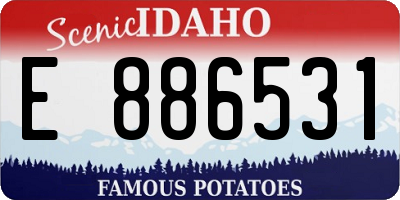 ID license plate E886531