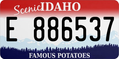 ID license plate E886537