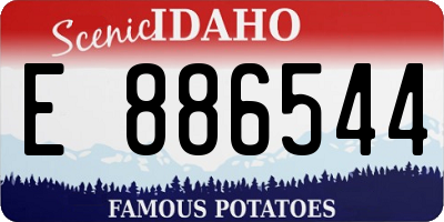 ID license plate E886544