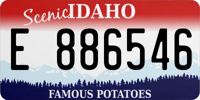 ID license plate E886546