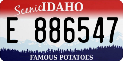 ID license plate E886547