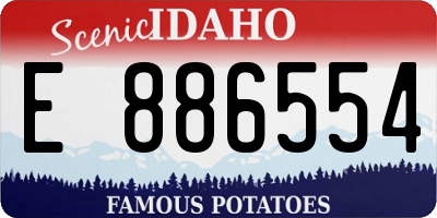 ID license plate E886554