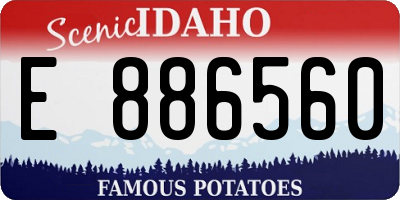 ID license plate E886560