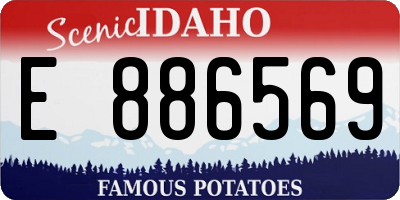 ID license plate E886569