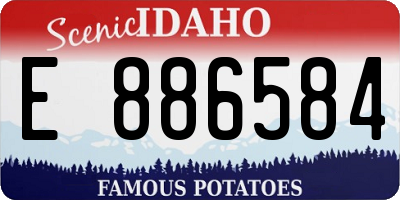 ID license plate E886584