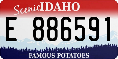 ID license plate E886591