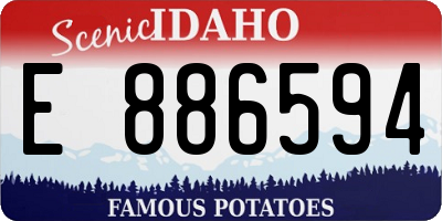 ID license plate E886594
