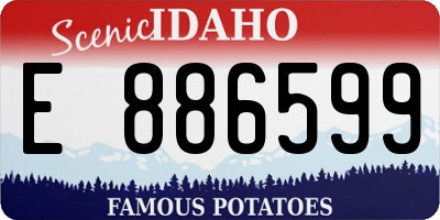 ID license plate E886599