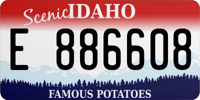 ID license plate E886608