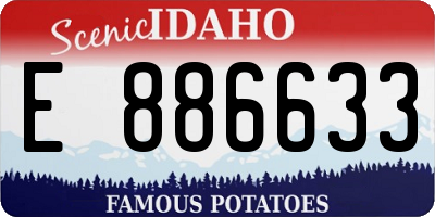 ID license plate E886633