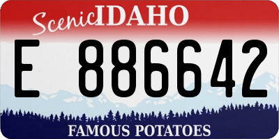 ID license plate E886642
