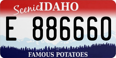 ID license plate E886660