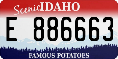 ID license plate E886663