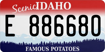 ID license plate E886680