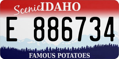 ID license plate E886734