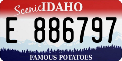 ID license plate E886797