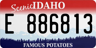 ID license plate E886813