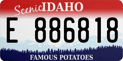 ID license plate E886818