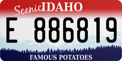 ID license plate E886819