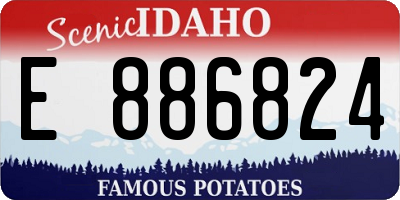 ID license plate E886824