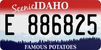 ID license plate E886825