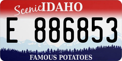 ID license plate E886853