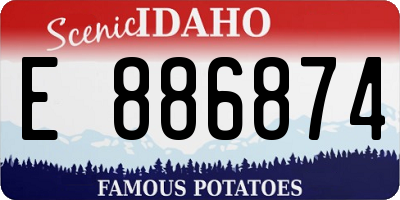 ID license plate E886874