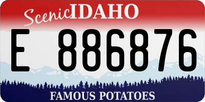 ID license plate E886876
